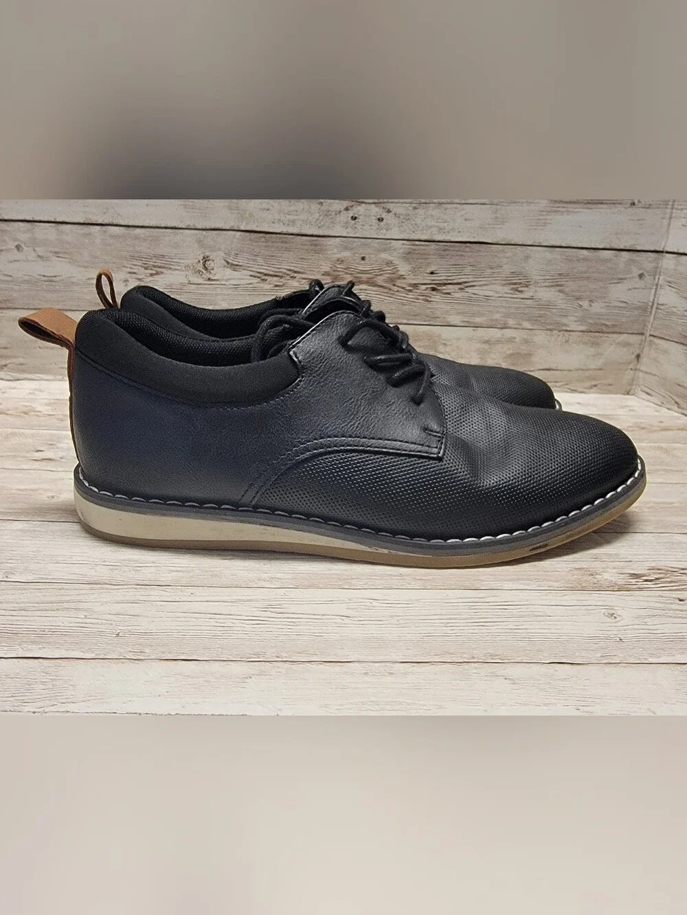 Thereabouts Boys Mackem Round Closed Toe Oxford Shoes, Size 5M, Black